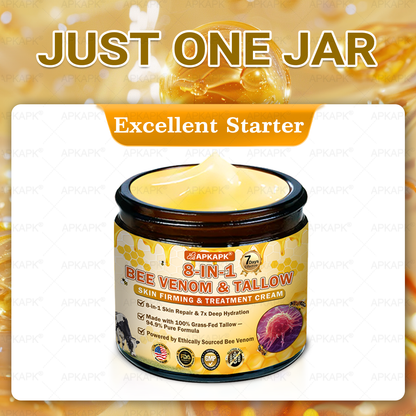 Official Store | 𝐀𝐏𝐊𝐀𝐏𝐊® 𝟖-𝐈𝐧-𝟏 𝐁𝐞𝐞 𝐕𝐞𝐧𝐨𝐦 & 𝐓𝐚𝐥𝐥𝐨𝐰 𝐒𝐤𝐢𝐧 𝐅𝐢𝐫𝐦𝐢𝐧𝐠 & 𝐓𝐫𝐞𝐚𝐭𝐦𝐞𝐧𝐭 𝐂𝐫𝐞𝐚𝐦 (Effective Within 7 Days)Bee Venom + Tallow · 7X Deep Hydration, targets wrinkles, sagging, stretch marks, dark spots, purpura, inflammations and more