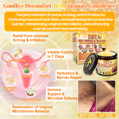 Official Store | 𝐀𝐏𝐊𝐀𝐏𝐊® 𝟖-𝐈𝐧-𝟏 𝐁𝐞𝐞 𝐕𝐞𝐧𝐨𝐦 & 𝐓𝐚𝐥𝐥𝐨𝐰 𝐒𝐤𝐢𝐧 𝐅𝐢𝐫𝐦𝐢𝐧𝐠 & 𝐓𝐫𝐞𝐚𝐭𝐦𝐞𝐧𝐭 𝐂𝐫𝐞𝐚𝐦 (Effective Within 7 Days)Bee Venom + Tallow · 7X Deep Hydration, targets wrinkles, sagging, stretch marks, dark spots, purpura, inflammations and more